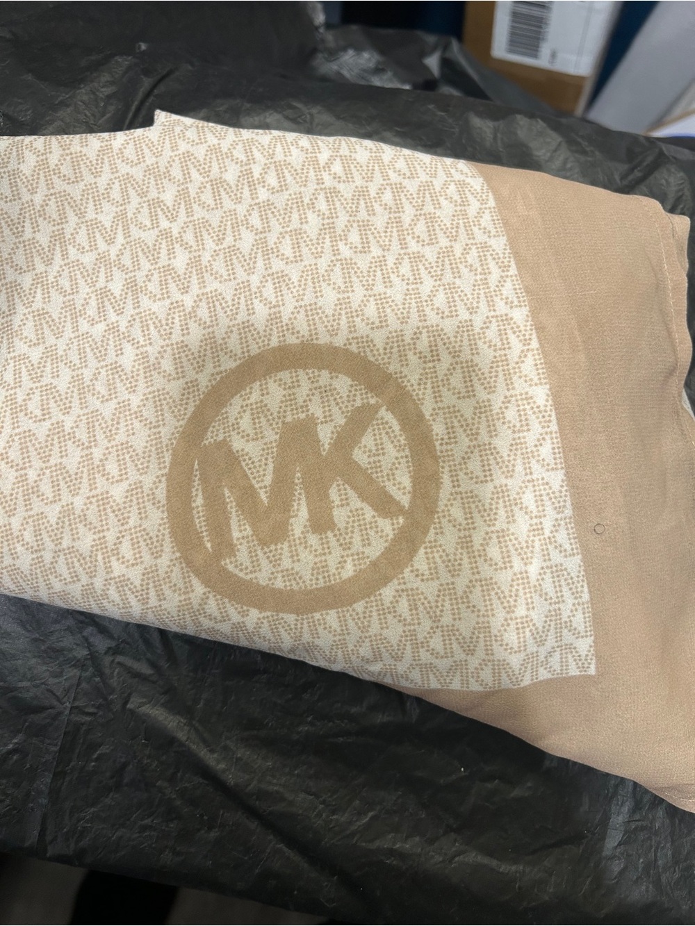 Michael Kors Beige Patterned Women's Scarf - Picture 10 of 10